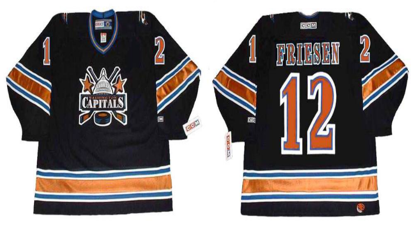 2019 Men Washington Capitals #12 Friesen black CCM NHL jerseys